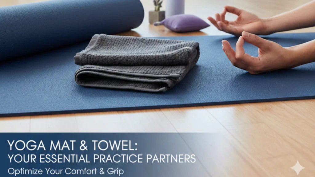 yoga mat and towel