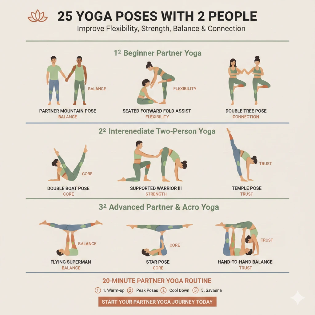 yoga poses with 2 people