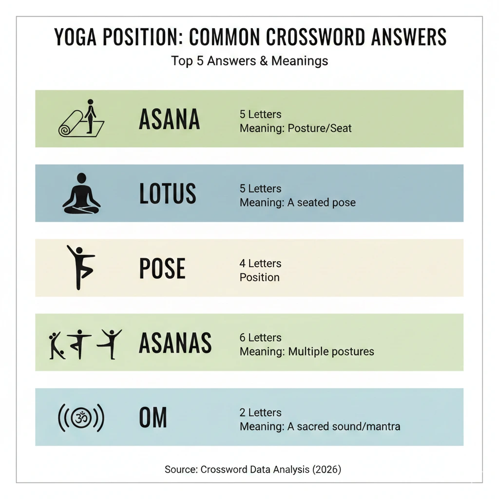 yoga position crossword clue 