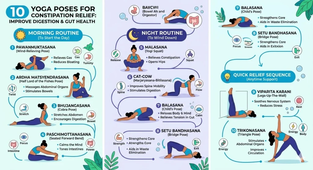 yoga poses for constipation
