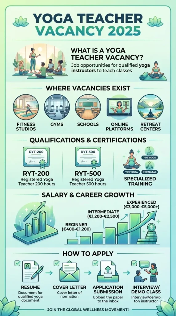 yoga teacher vacancy