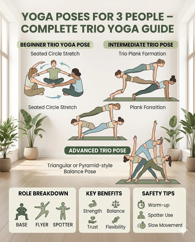 yoga poses for 3 people